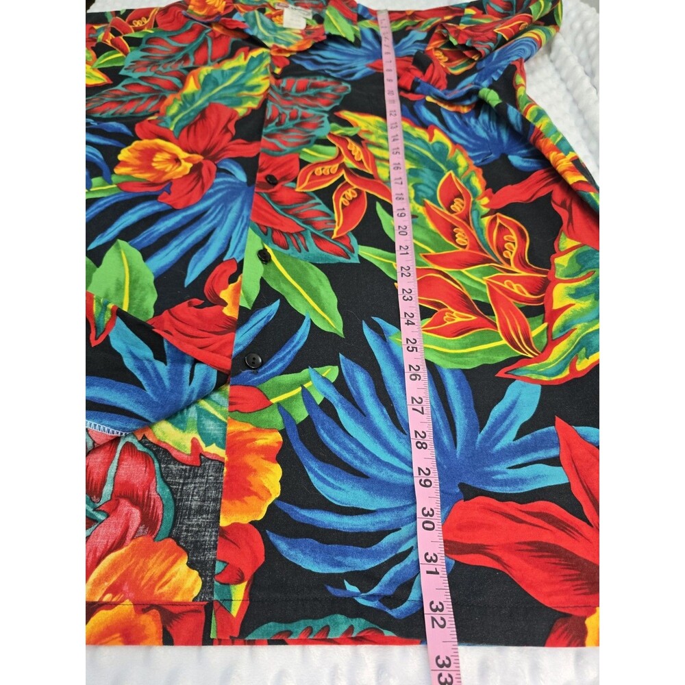 The Hawaiian Original Hilo Hattie 3XL Men Short Sleeve Cotton Shirt Vibrant READ - Picture 6 of 11